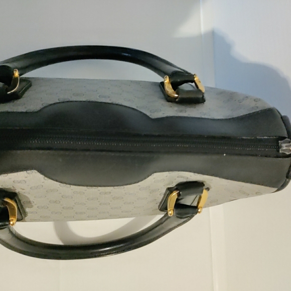 GUCCI 70s Vintage Boston Bag – Blue GG Monogram Leather Handbag - Picture 7 of 16